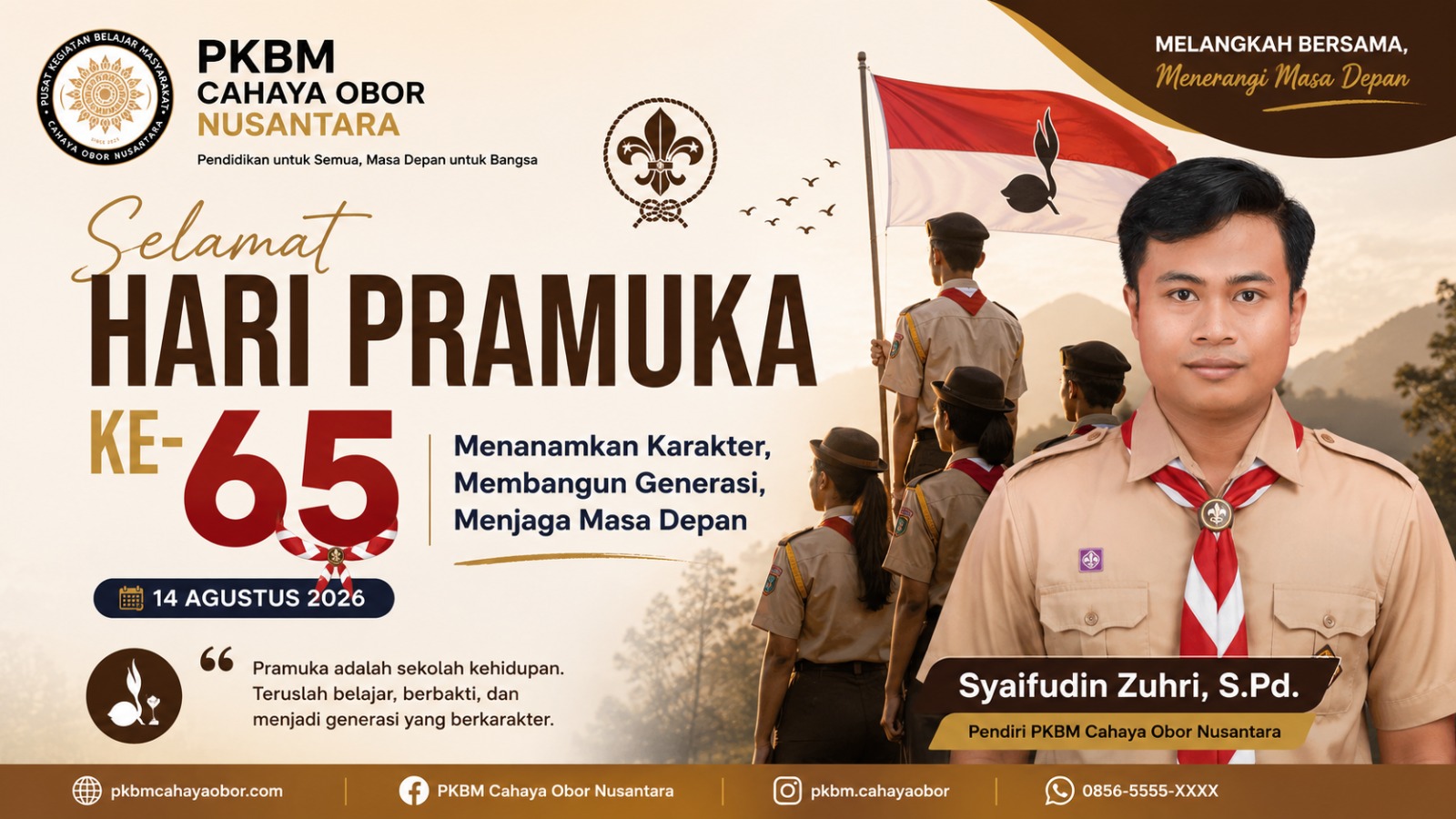 Selamat Hari Pramuka: Menanamkan Karakter, Membangun Generasi, Menjaga Masa Depan